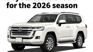 Современная иллюстрация Toyota Land Cruiser 300 для подготовки к сезону в магазине запчастей Азия Гранд Авто